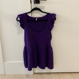 Free people knit peplum top